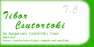 tibor csutortoki business card
