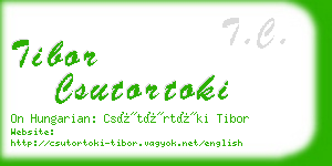 tibor csutortoki business card